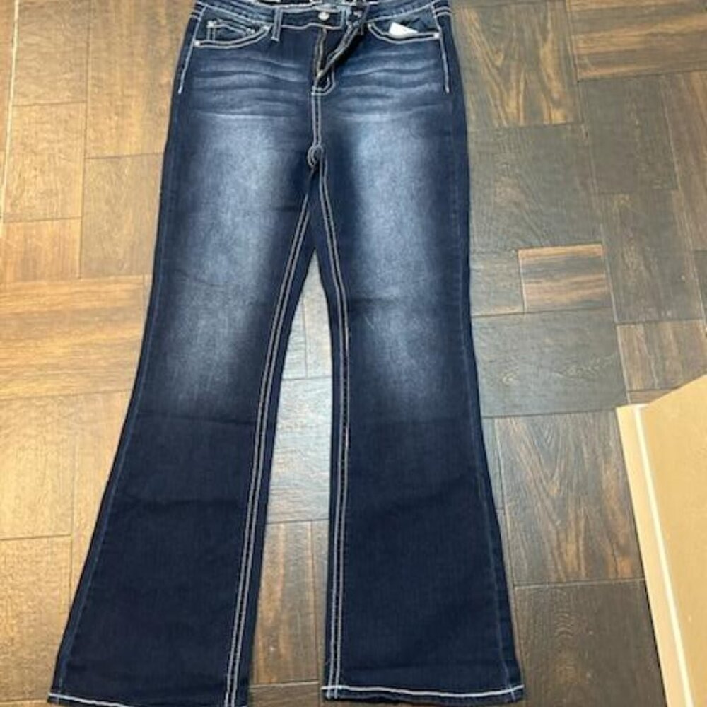 YMI Boot Cut Jeans with Rhinestone Pockets